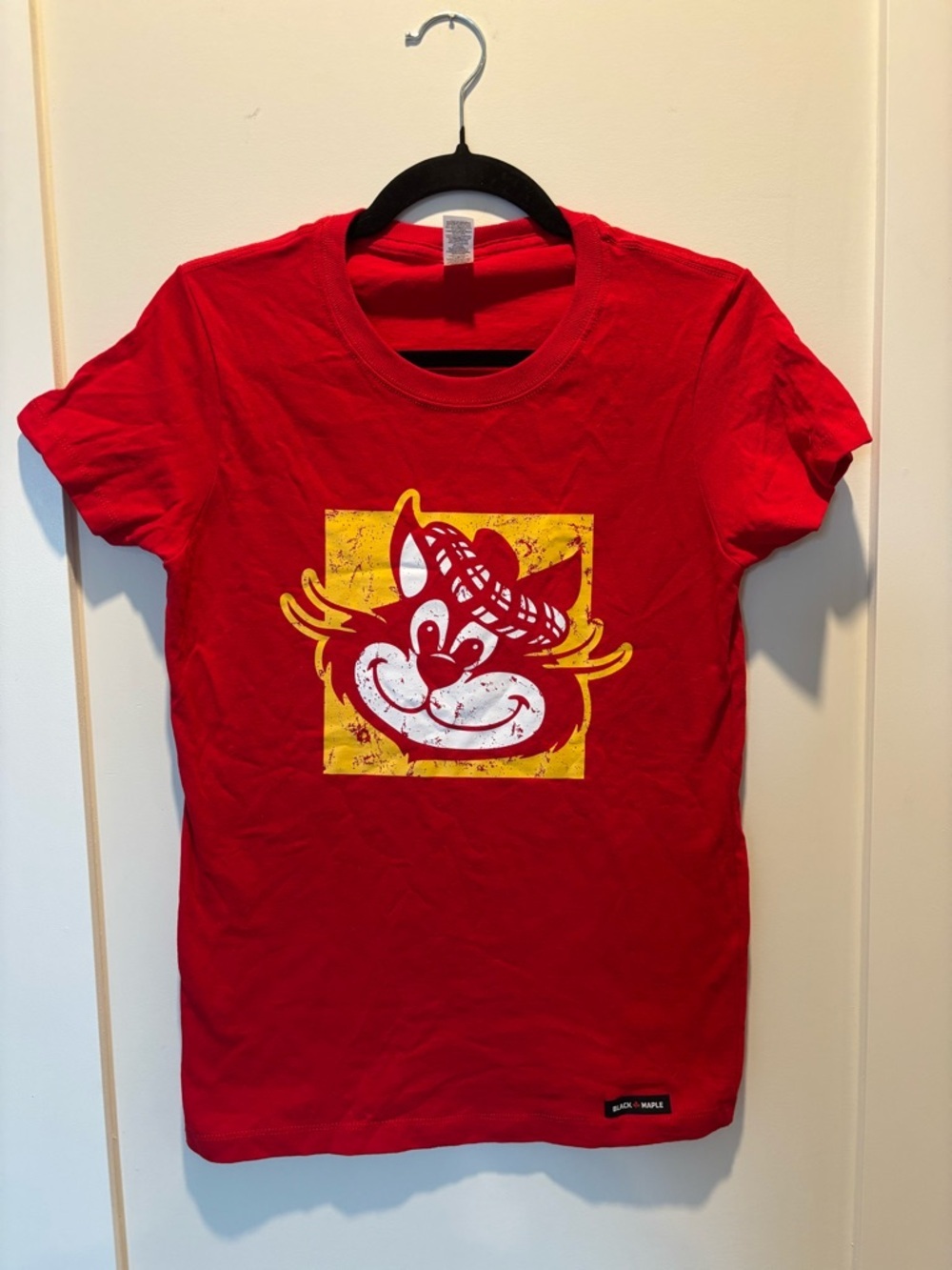 Red Graphic Short Sleeve Tee with mctavish le chat